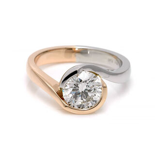 Platinum and 18ct Rose gold