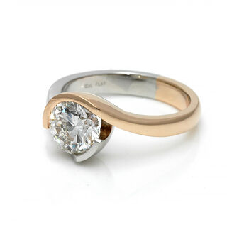 Platinum and 18ct Rose gold