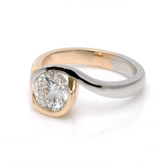 Platinum and 18ct Rose gold