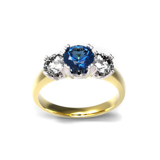 Sapphire and diamond ring